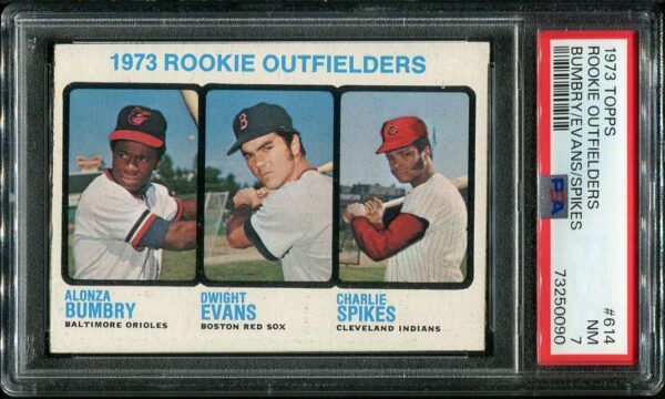 Authentic 1973 Topps #614 Dwight Evans PSA 7 Rookie Baseball Card