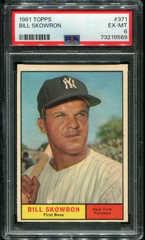 Authentic 1961 Topps #371 Bill Skowron PSA 6 Baseball Card