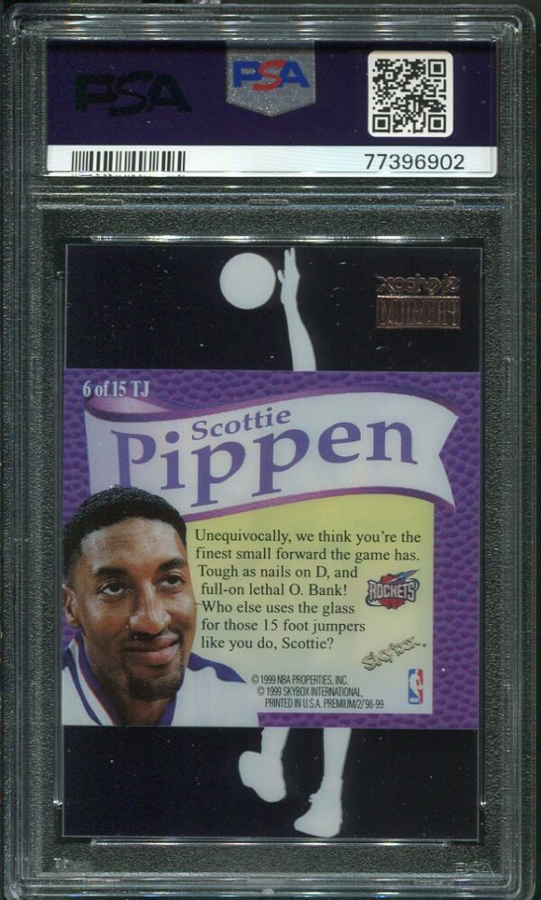 Authentic 1998 SkyBox Premium #6 That's Jam Scottie Pippen PSA 9 Basketball Card