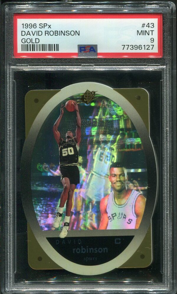 Authentic 1996 SPx #43 David Robinson PSA 9 Gold Basketball Card