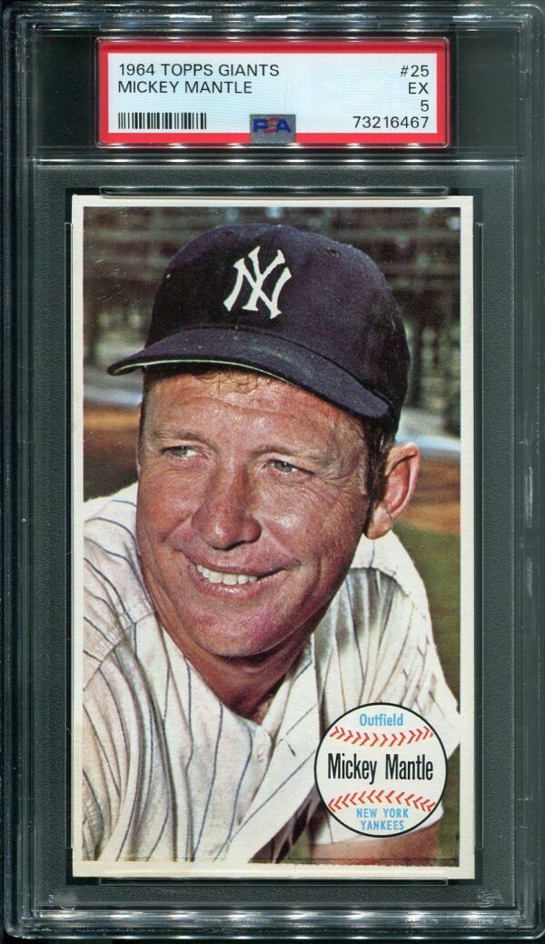 1964 Topps Giants #25 Mickey Mantle PSA 5