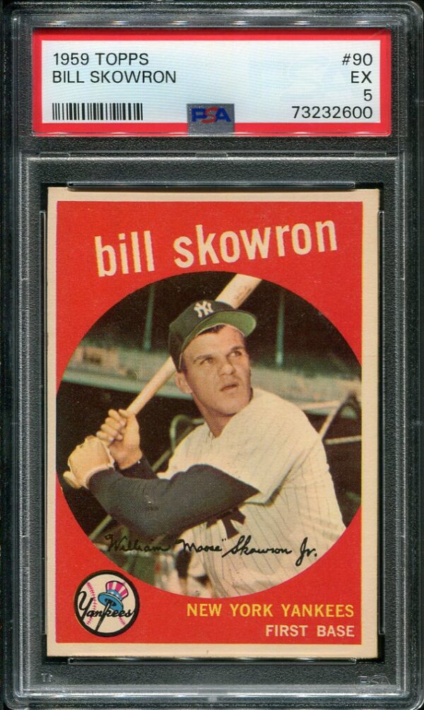 Authentic 1959 Topps #90 Bill Skowron PSA 5 Baseball Card