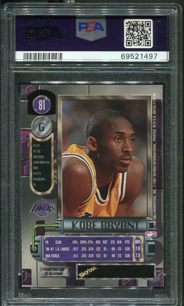 Authentic 1997 Metal Universe #81 Kobe Bryant PSA 8 Basketball Card