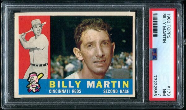 Authentic 1960 Topps #173 Billy Martin PSA 7 Baseball Card