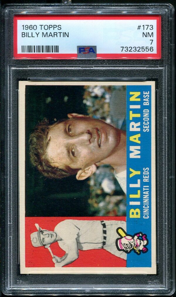 Authentic 1960 Topps #173 Billy Martin PSA 7 Baseball Card