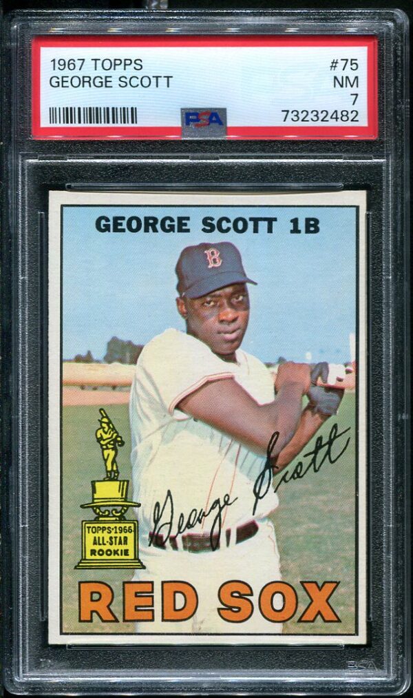 Authentic 1967 Topps #75 George Scott PSA 7 Baseball Card