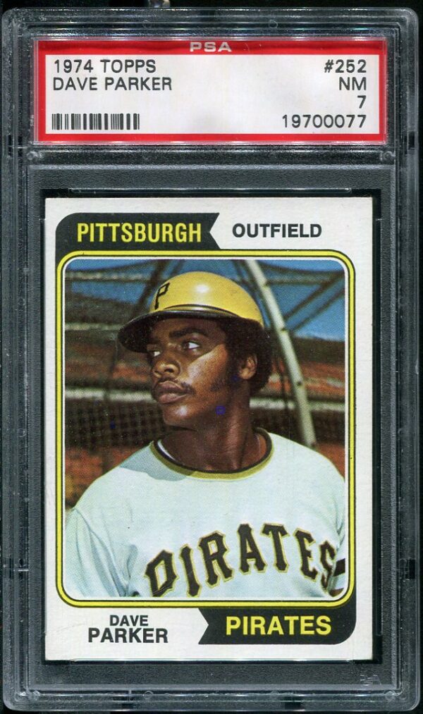 Authentic 1974 Topps #252 Dave Parker PSA 7 Baseball Card