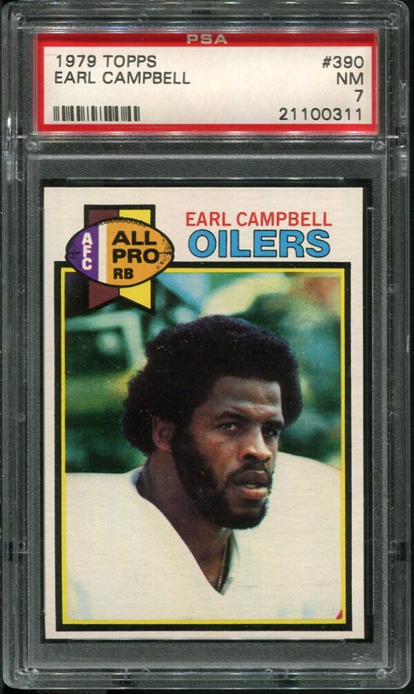 Authentic 1979 Topps #390 Earl Campbell PSA 7 Rookie Football Card