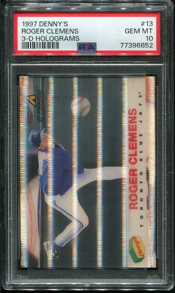 Authentic 1997 Denny's #13 Roger Clemens 3-D Holograms PSA 10 GEM MINT Baseball Card