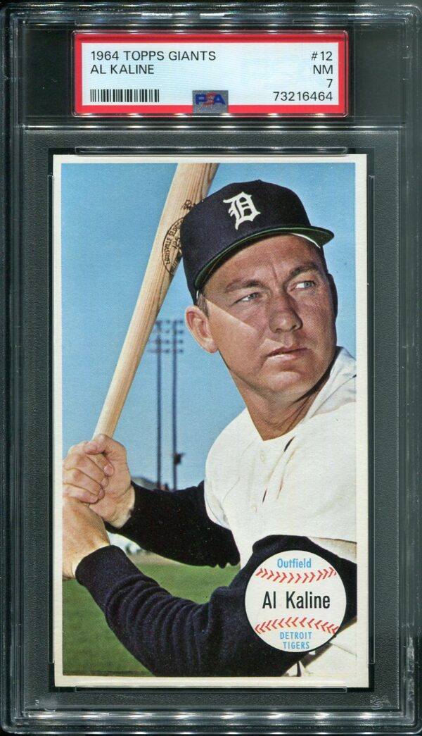 Authentic 1964 Topps Giants #12 Al Kaline PSA 7 Baseball Card