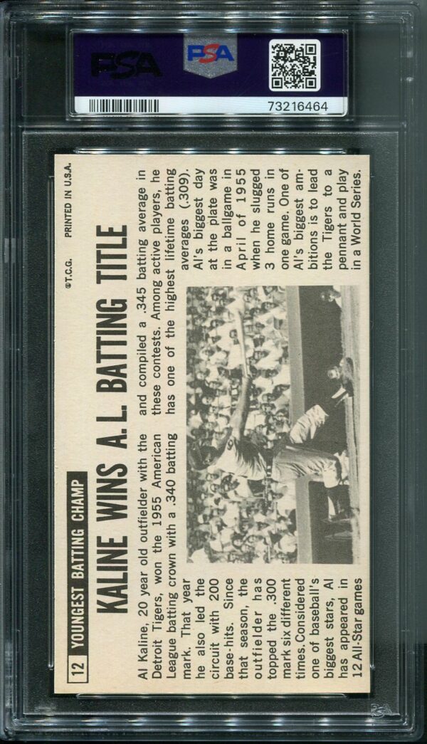 Authentic 1964 Topps Giants #12 Al Kaline PSA 7 Baseball Card