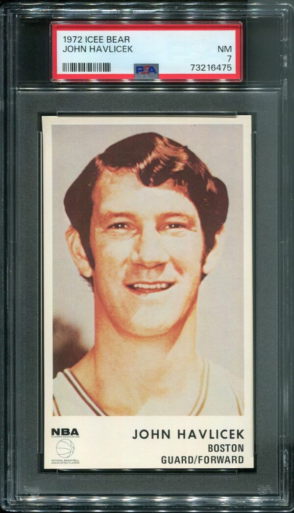 Authentic 1972 Icee Bear John Havlicek PSA 7 Basketball Card