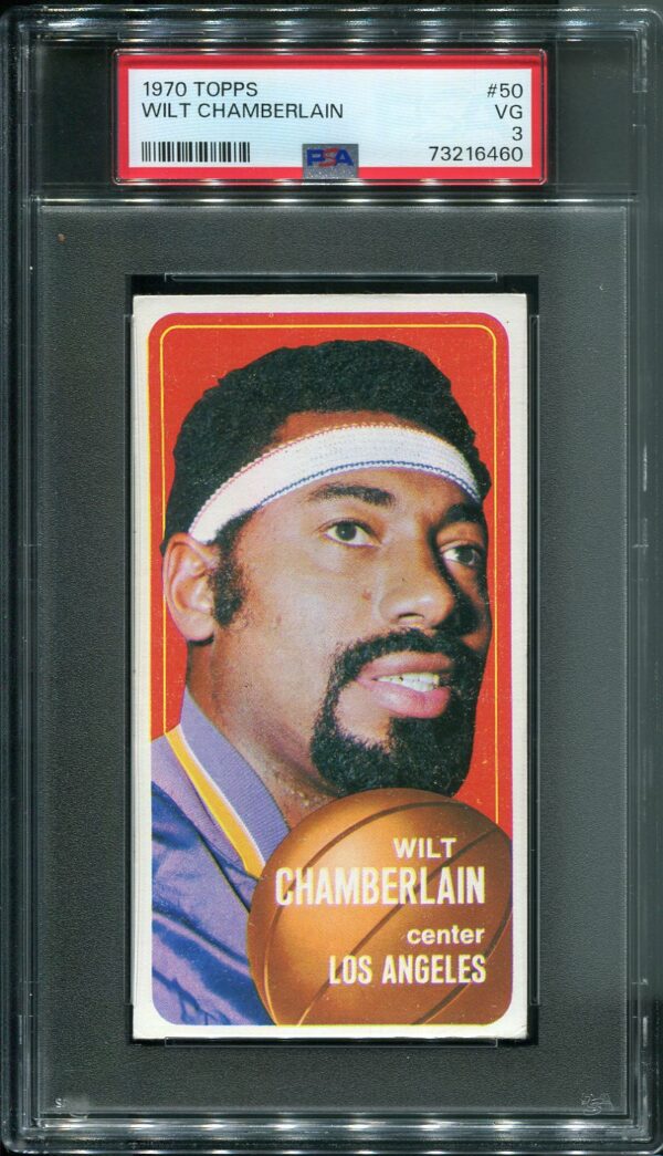 Authentic 1970 Topps #50 Wilt Chamberlain PSA 3 Basketball Card