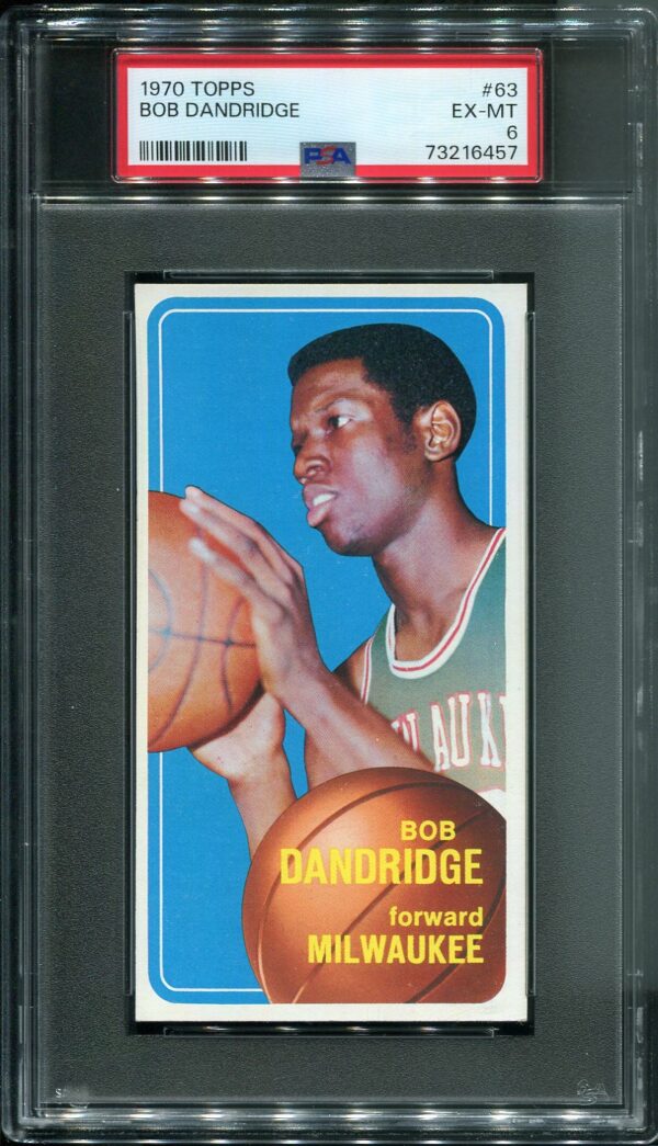 Authentic 1970 Topps #63 Bob Dandridge PSA 6 Rookie Basketball Card