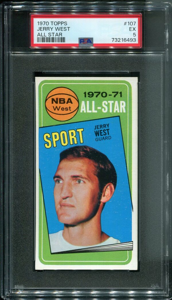 Authentic 1970 Topps #107 Jerry West All Star PSA 5 Basketball Card