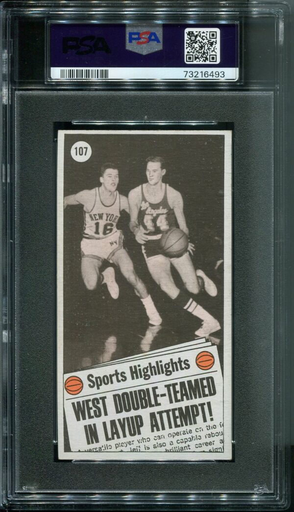 Authentic 1970 Topps #107 Jerry West All Star PSA 5 Basketball Card