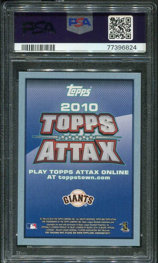 Authentic 2010 Topps Attax Buster Posey Rookie Code PSA 9 Baseball Card