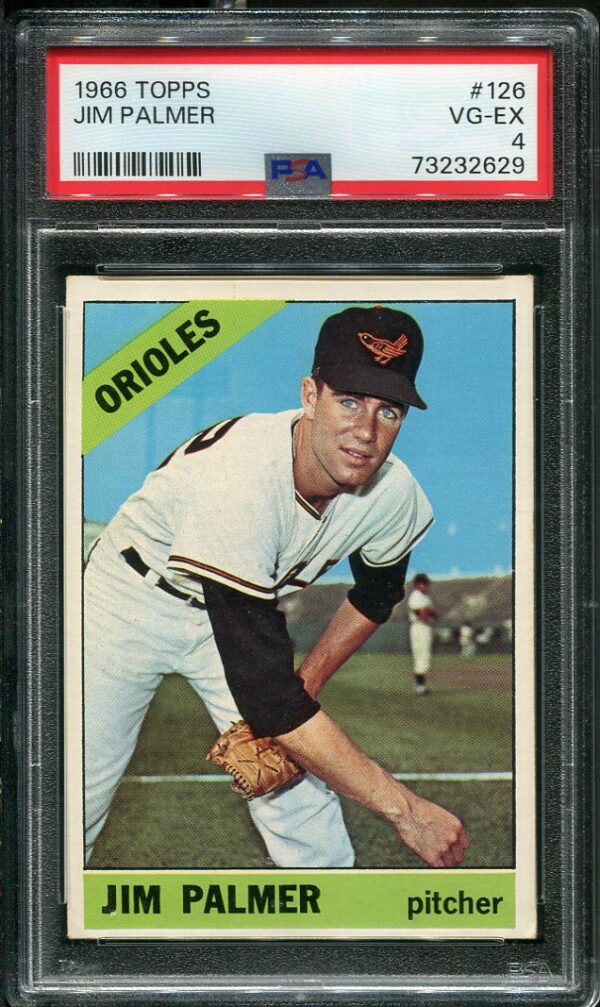 Authentic 1966 Topps #126 Jim Palmer PSA 4 Rookie Baseball Card