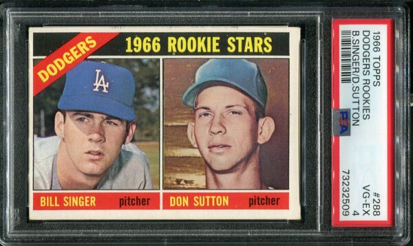 Authentic 1966 Topps #288 Don Sutton PSA 4 Rookie Baseball Card