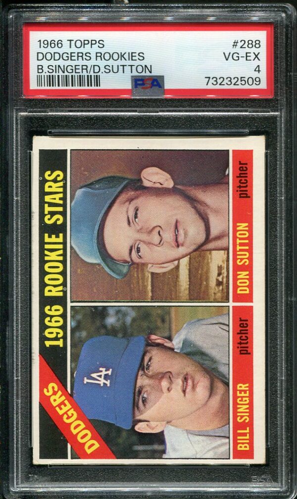 Authentic 1966 Topps #288 Don Sutton PSA 4 Rookie Baseball Card