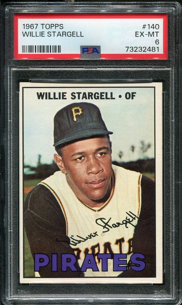 1967 Topps #140 Willie Stargell PSA 6 HOF (73232481) - All Star Cards Inc