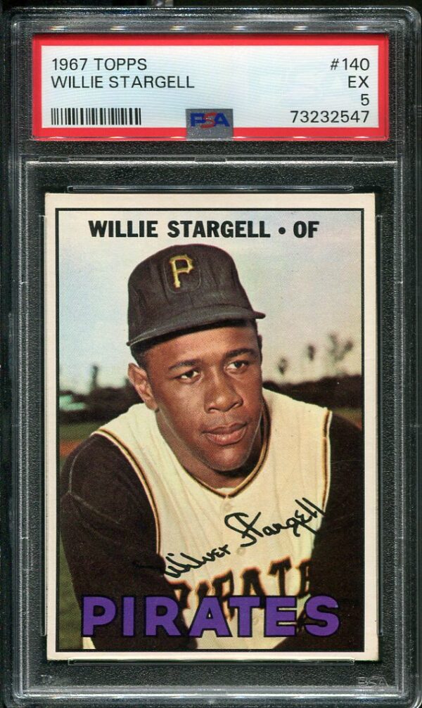 Authentic 1967 Topps #140 Willie Stargell PSA 5 Baseball Card