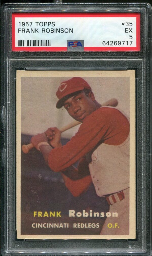 Authentic 1957 Topps #35 Frank Robinson PSA 5 Rookie Baseball Card