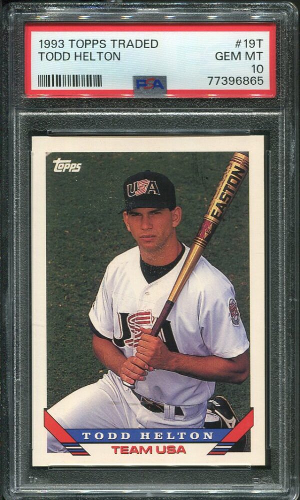 Authentic 1993 Topps Traded #19T Todd Helton PSA 10 Rookie Card