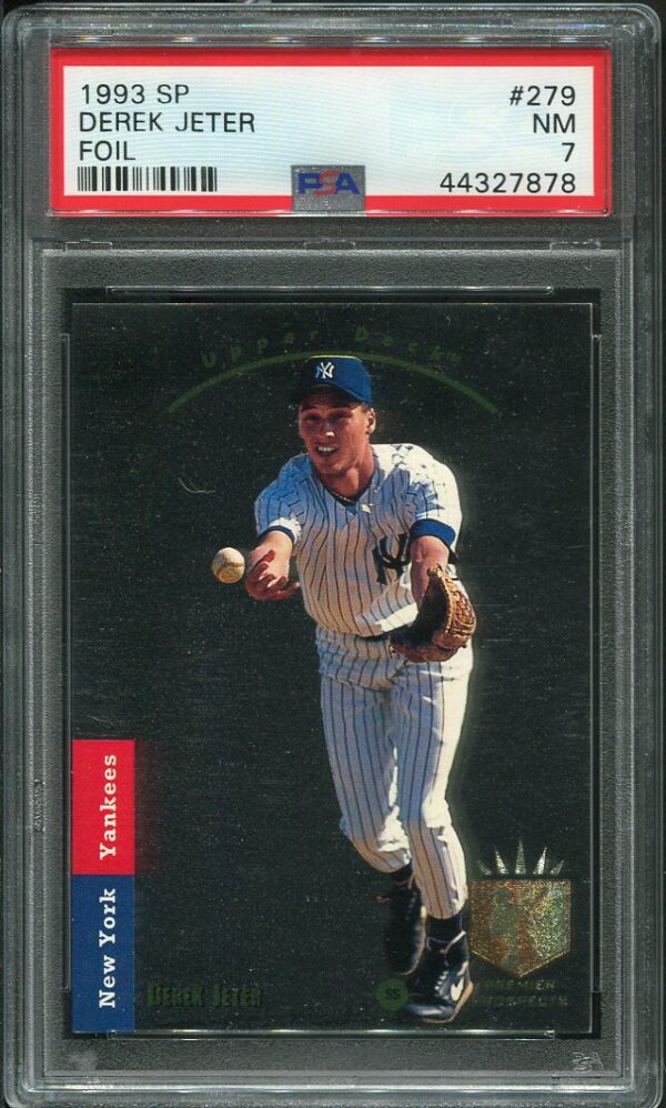 Authentic 1993 SP Foil #279 Derek Jeter PSA 7 Rookie Baseball Card