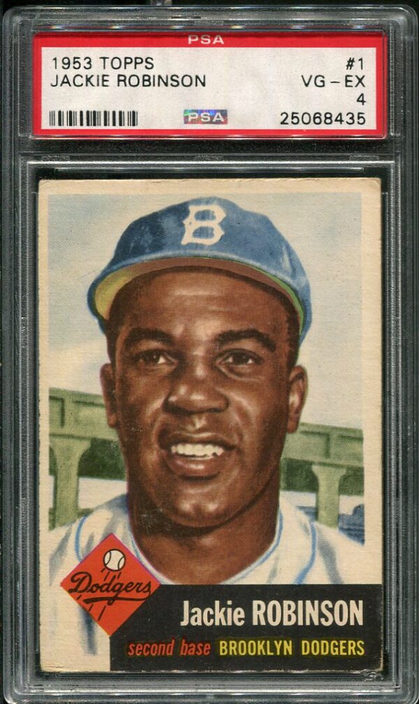 Authentic 1953 Topps #1 Jackie Robinson PSA 4 Baseball Card