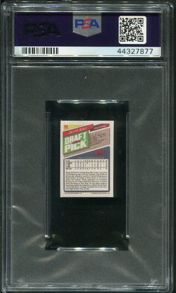 Authentic 1993 Topps Micro #98 Derek Jeter PSA 9 Rookie Baseball Card