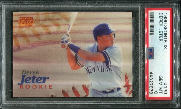 Authentic 1996 Sportflix #139 Derek Jeter PSA GEM MINT 10 Baseball Card