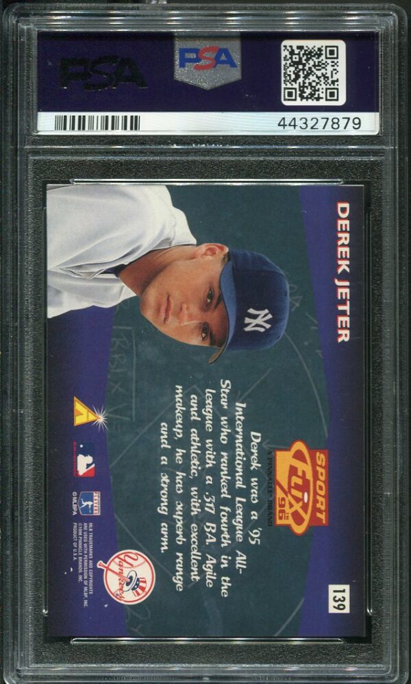 Authentic 1996 Sportflix #139 Derek Jeter PSA GEM MINT 10 Baseball Card