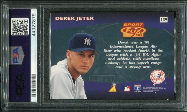 Authentic 1996 Sportflix #139 Derek Jeter PSA GEM MINT 10 Baseball Card