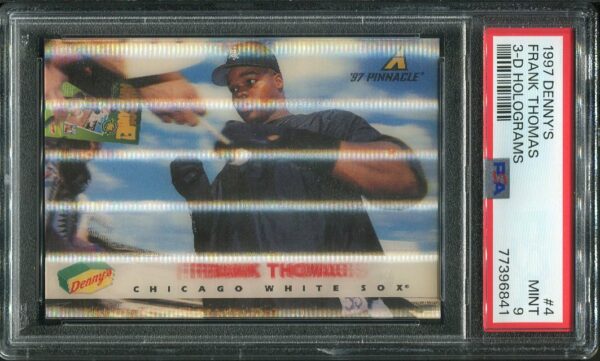 Authentic 1997 Denny's 3-D Holograms #4 Frank Thomas PSA 9 Baseball Card