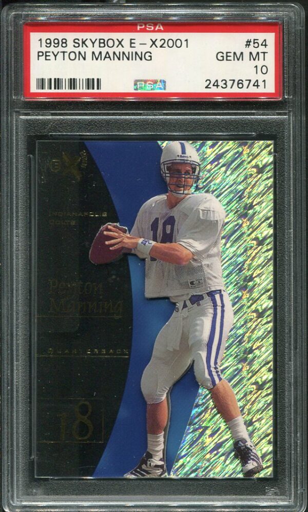 Authentic 1998 Skybox E-X2001 #54 Peyton Manning PSA 10 Football Card