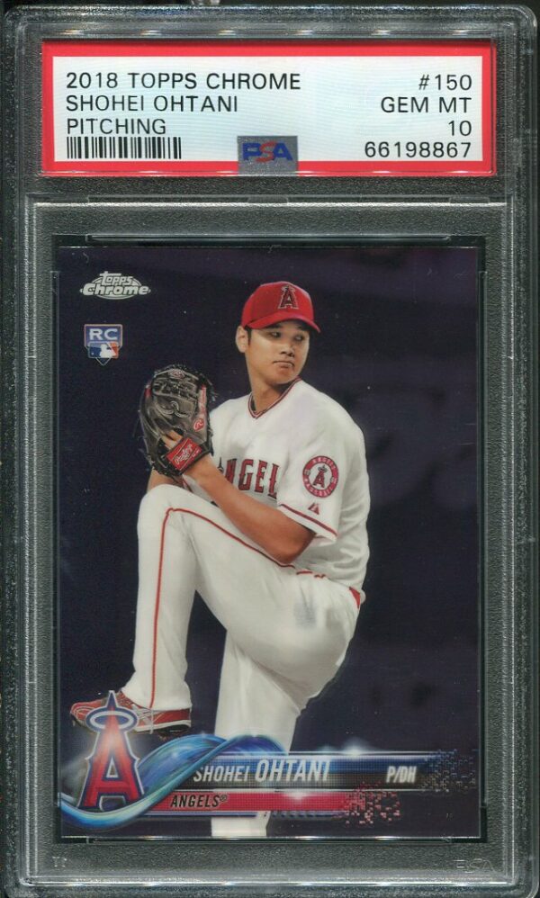 Authentic 2018 Topps Chrome #150 Shohei Ohtani PSA 10 Rookie Baseball Card