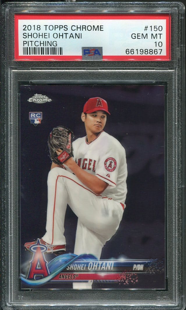 2018 Topps Chrome #150 Shohei Ohtani Pitching RC PSA 10 (66198867 ...