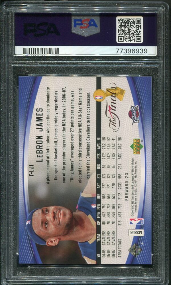 Authentic 2007 Upper Deck Finals #F-LJ1 LeBron James PSA 9 Basketball Card