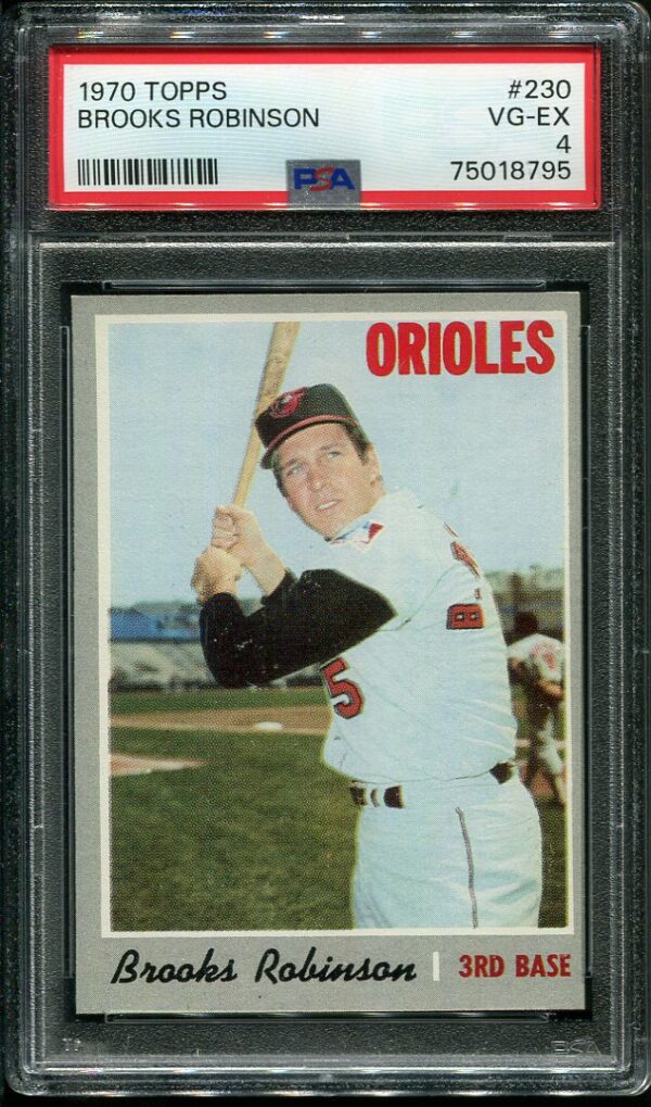 Authentic 1970 Topps #230 Brooks Robinson PSA 4 Baseball Card