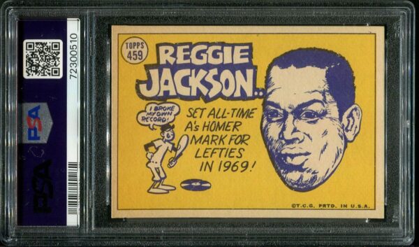 Authentic 1970 Topps #459 Reggie Jackson PSA 7 Baseball Card