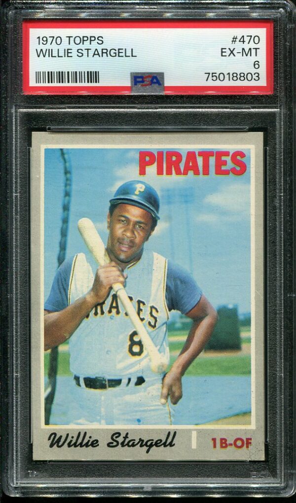 Authentic 1970 Topps #470 Willie Stargell PSA 6 Baseball Card