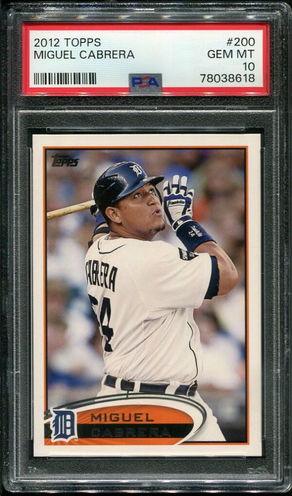 2012 Topps #200 Miguel Cabrera PSA GEM MINT 10 Baseball Card