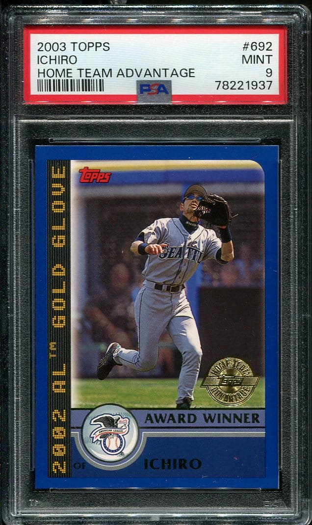 Low Pop! 2003 Topps Gold Glove #692 Ichiro Suzuki Home Team