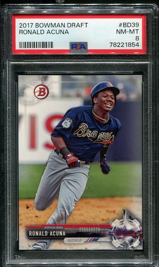 2017 Bowman Draft #BD39 Ronald Acuna, Jr. RC PSA 8 (78221854) - All ...