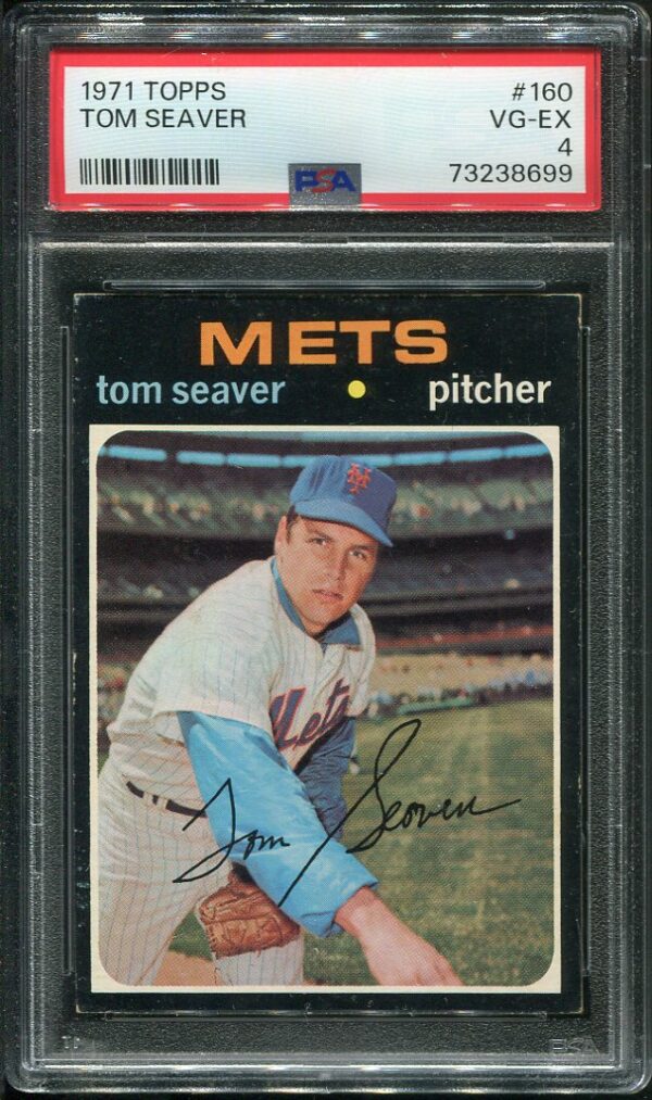 Authentic 1971 Topps #160 Tom Seaver PSA 4 Baseball Card