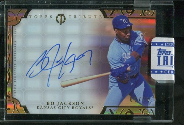 Autographed 2015 Topps Tribute Bo Jackson Serial #63/75 Kansas City Royals