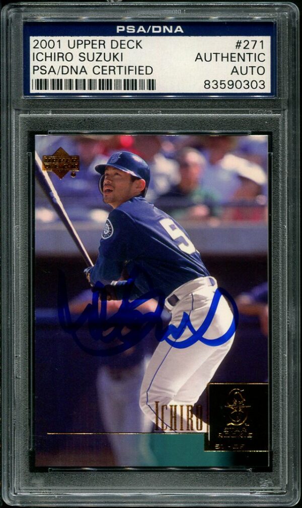 Autographed 2001 Upper Deck #271 Ichiro Suzuki Rookie Baseball Card