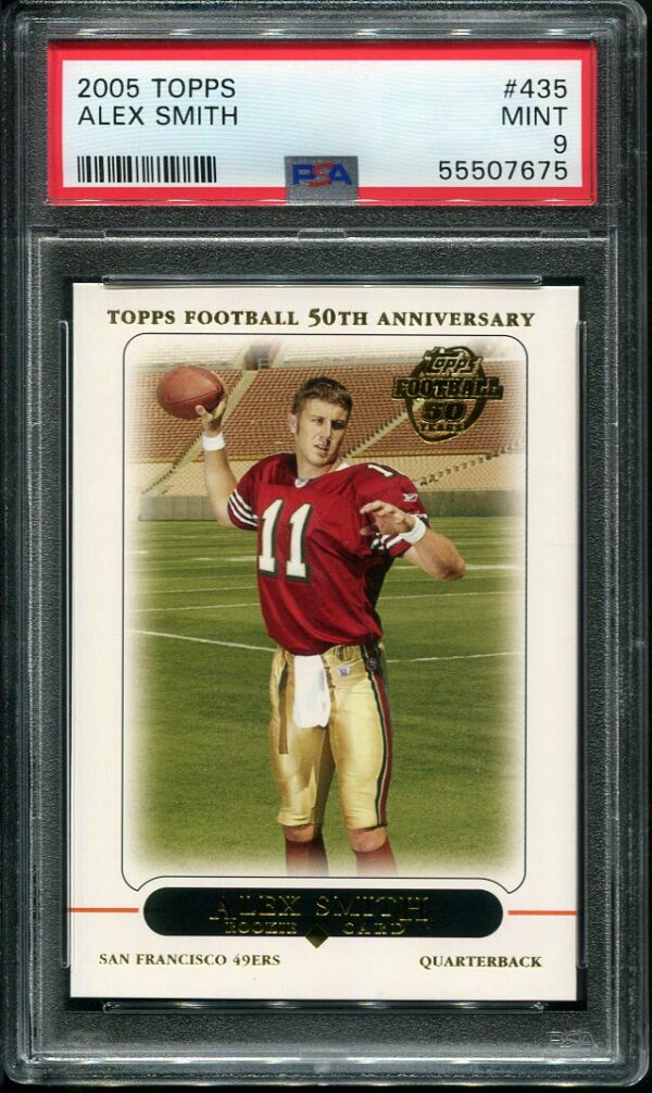 2005 Topps #435 Alex Smith PSA 9 Rookie Football Card