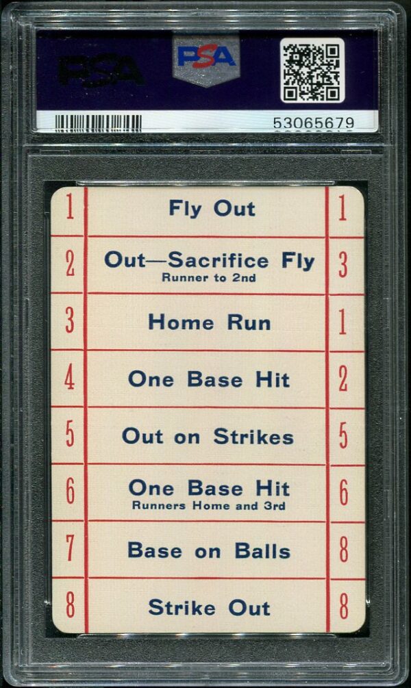 1913 Napoleon Lajoie Card Game Blue Background PSA 8 Card